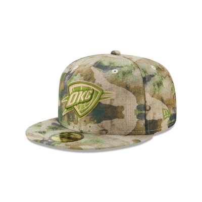 Oklahoma City Thunder Gorra | New Era NBA Abstract Camo 59fifty Fitted Cap Mexico - Marrom